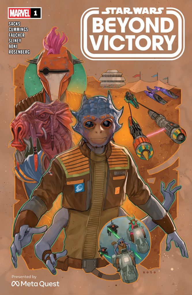 The Marvel comic book cover for Star Wars: Beyond Victory, featuring new podracer characters.