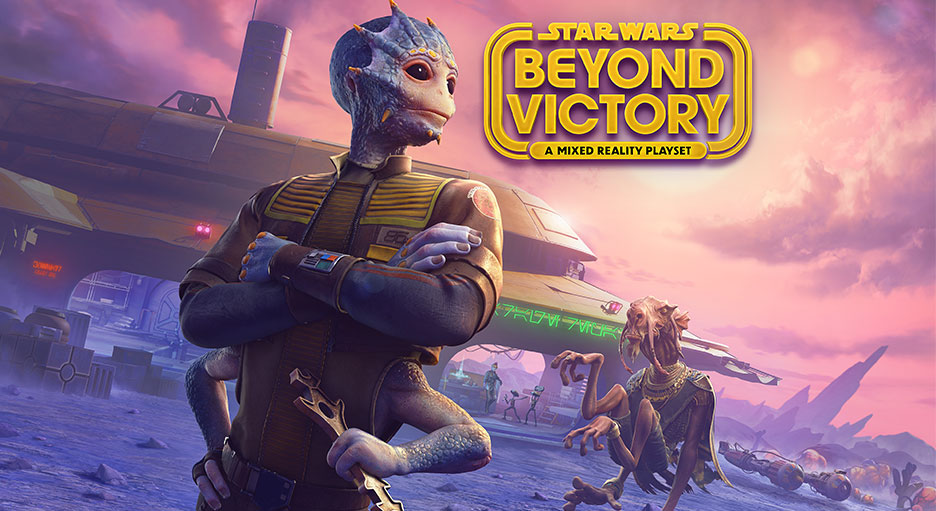 Star Wars Beyond Victory Key Art featuring podracers.
